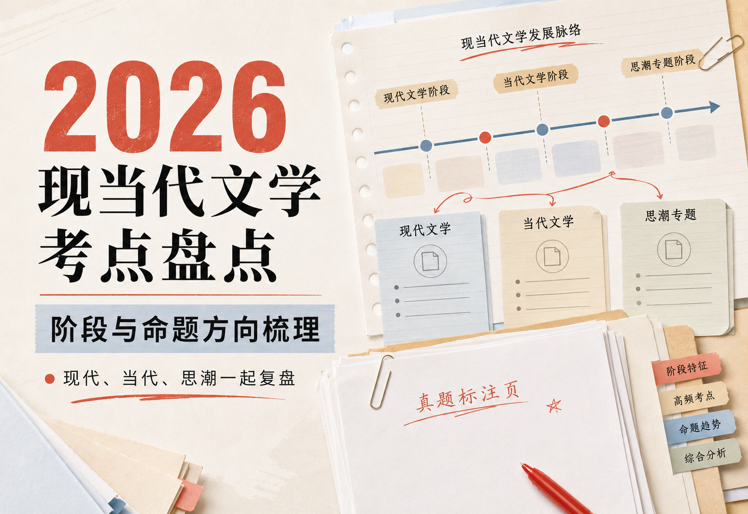 2026 现当代文学真题考法分析资料图