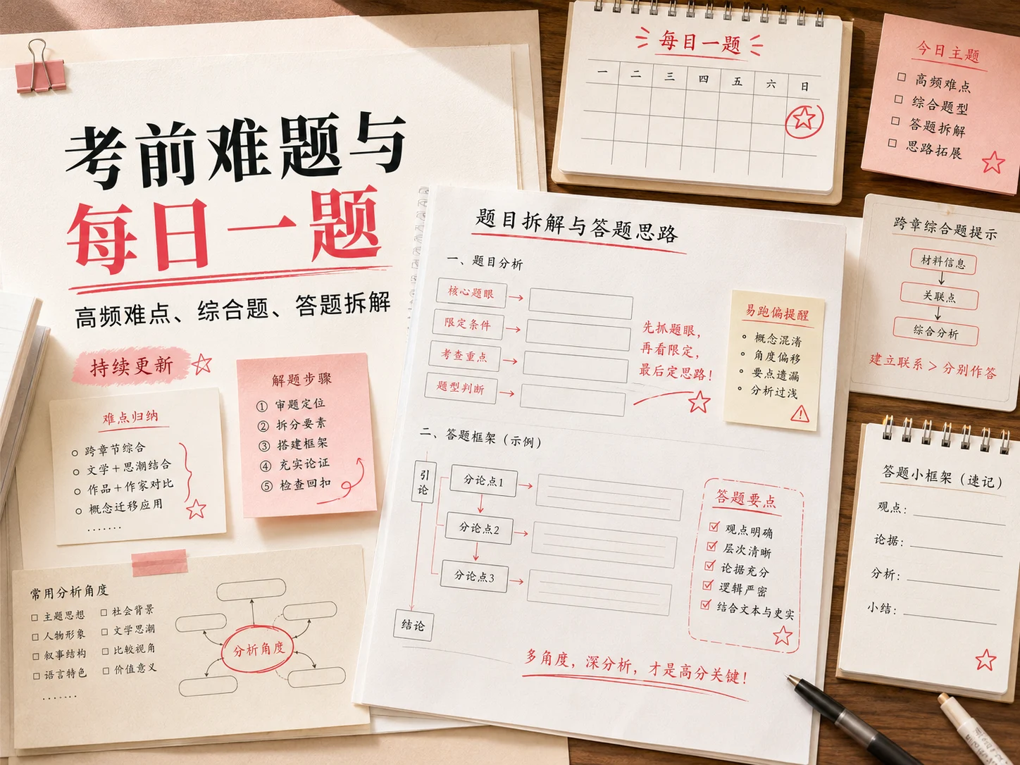 考前难题与每日一题专题视觉